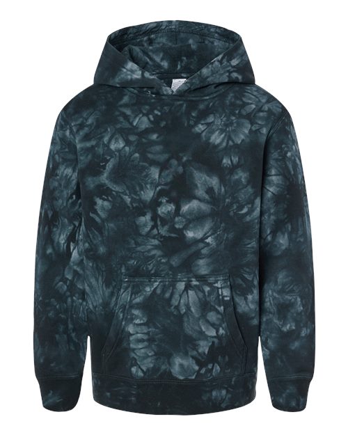 Youth Midweight Tie-Dyed Hooded Sweatshirt - Image 3
