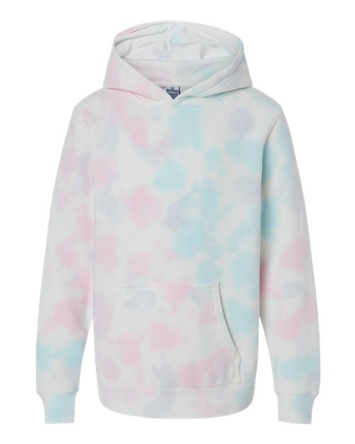 Youth Midweight Tie-Dyed Hooded Sweatshirt - Image 4