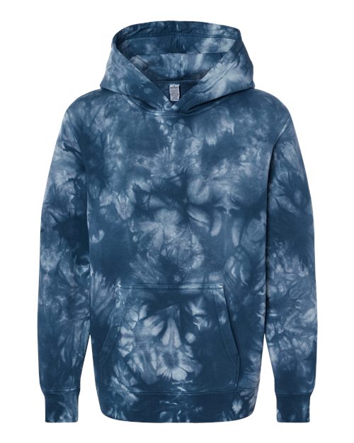 Youth Midweight Tie-Dyed Hooded Sweatshirt - Image 5