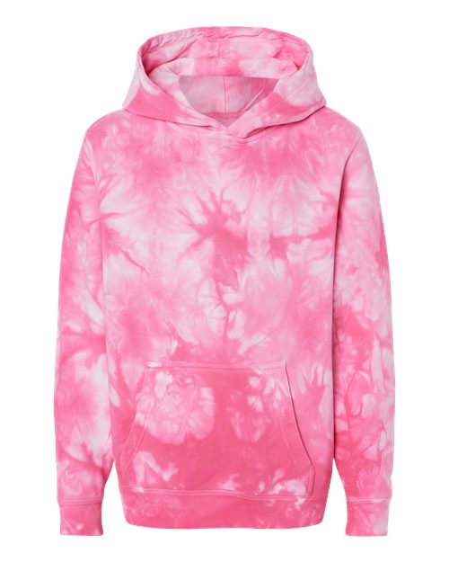Youth Midweight Tie-Dyed Hooded Sweatshirt - Image 6