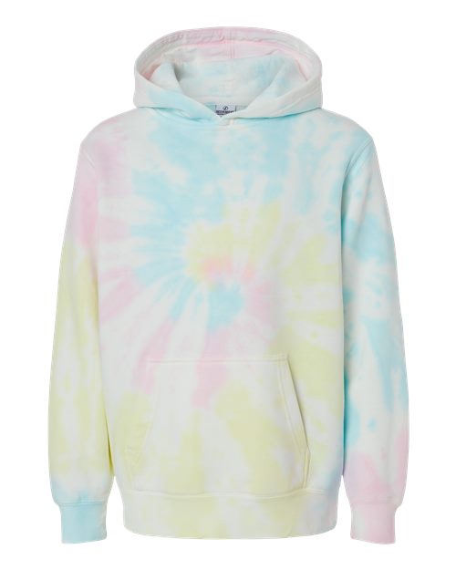 Youth Midweight Tie-Dyed Hooded Sweatshirt - Image 7