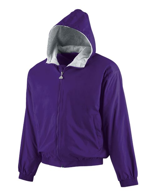 Youth Hooded Taffeta Jacket - Image 7