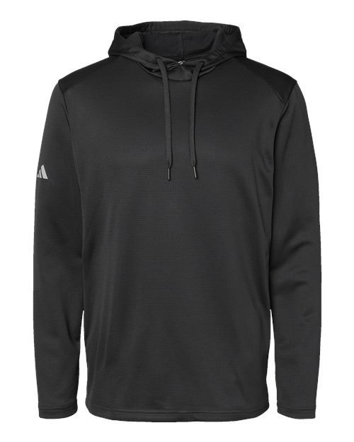 Men's Textured Mixed Media Hooded Sweatshirt