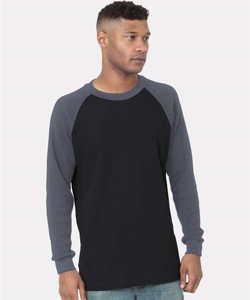 Men's USA-Made Heavyweight Waffle Knit Thermal Raglan T-Shirt