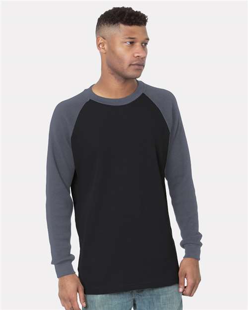 Men's USA-Made Heavyweight Waffle Knit Thermal Raglan T-Shirt