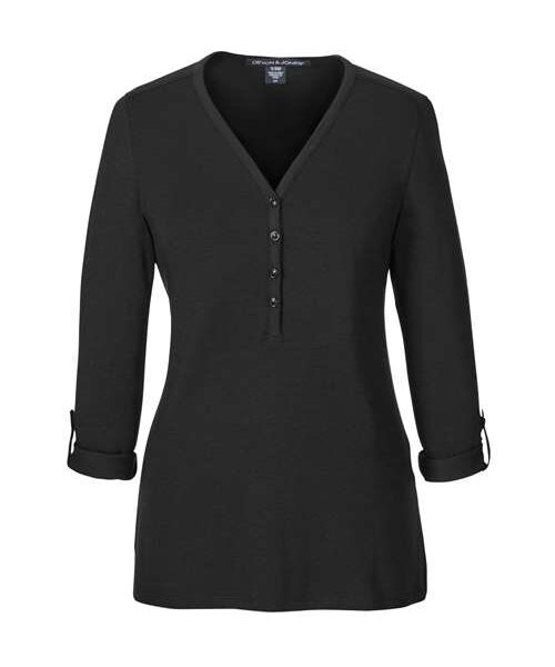 Women's Perfect Fit™ Y-Placket Convertible Sleeve Knit Top