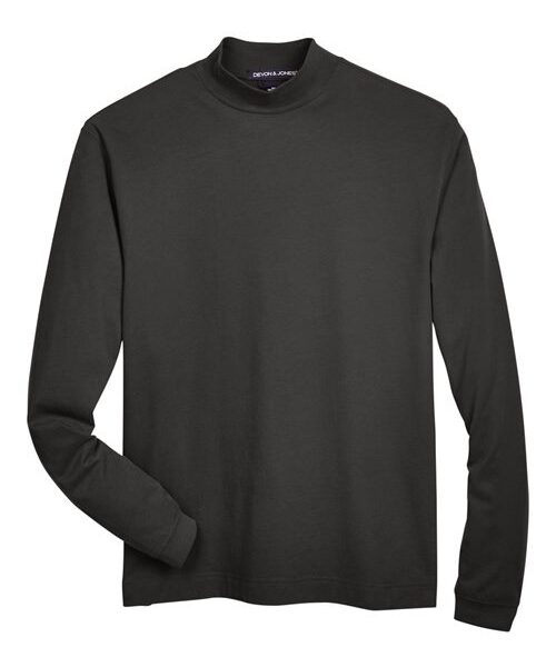 Unisex Sueded Jersey Mock Neck T-Shirt