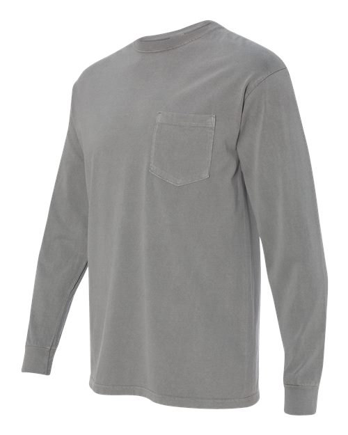Garment-Dyed Heavyweight Long Sleeve Pocket T-Shirt - Image 64