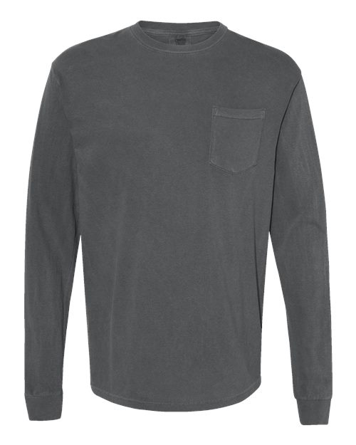 Garment-Dyed Heavyweight Long Sleeve Pocket T-Shirt - Image 25