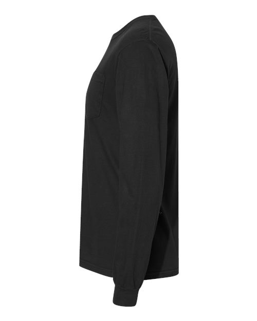 Garment-Dyed Heavyweight Long Sleeve Pocket T-Shirt - Image 37