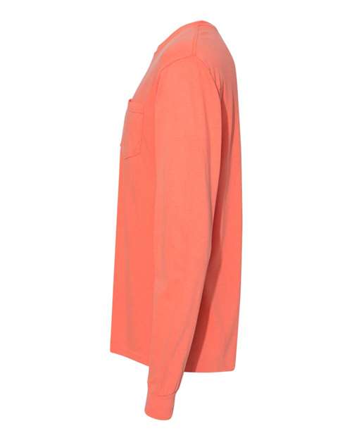 Garment-Dyed Heavyweight Long Sleeve Pocket T-Shirt - Image 45
