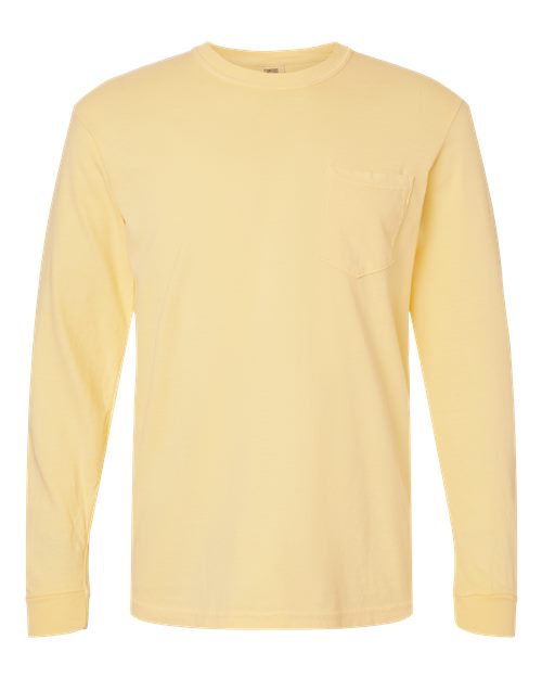 Garment-Dyed Heavyweight Long Sleeve Pocket T-Shirt - Image 8