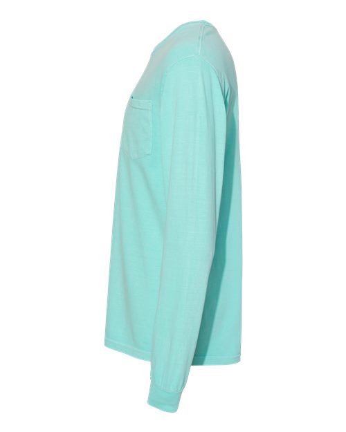 Garment-Dyed Heavyweight Long Sleeve Pocket T-Shirt - Image 49