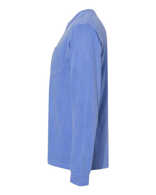 Garment-Dyed Heavyweight Long Sleeve Pocket T-Shirt - Image 59