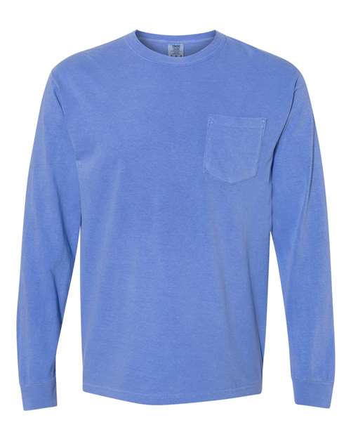 Garment-Dyed Heavyweight Long Sleeve Pocket T-Shirt - Image 14