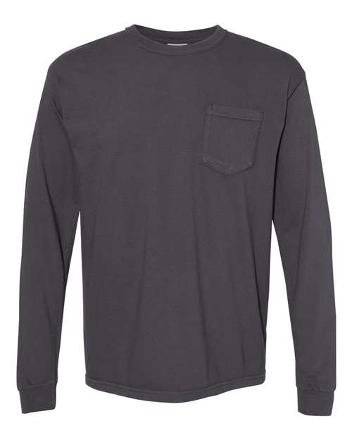 Garment-Dyed Heavyweight Long Sleeve Pocket T-Shirt - Image 16