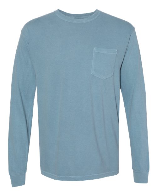 Garment-Dyed Heavyweight Long Sleeve Pocket T-Shirt - Image 18
