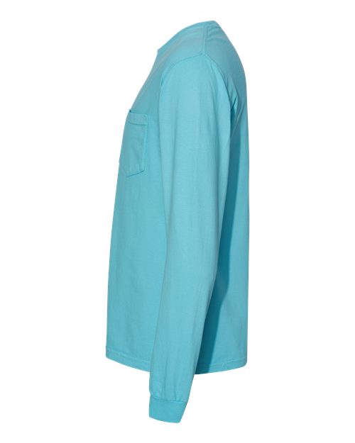 Garment-Dyed Heavyweight Long Sleeve Pocket T-Shirt - Image 76