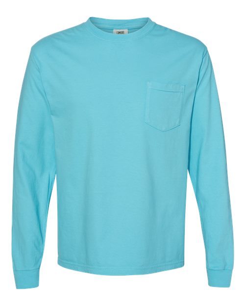 Garment-Dyed Heavyweight Long Sleeve Pocket T-Shirt - Image 21
