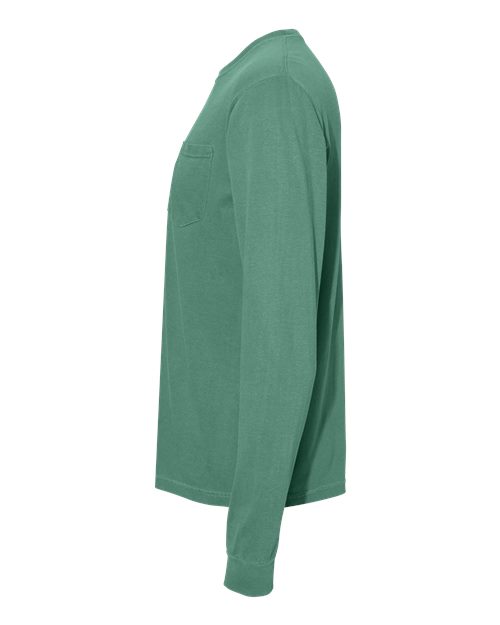 Garment-Dyed Heavyweight Long Sleeve Pocket T-Shirt - Image 78