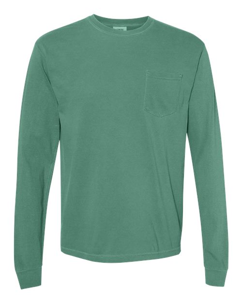 Garment-Dyed Heavyweight Long Sleeve Pocket T-Shirt - Image 22