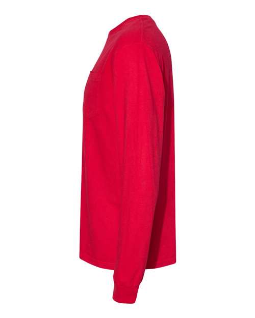 Garment-Dyed Heavyweight Long Sleeve Pocket T-Shirt - Image 86