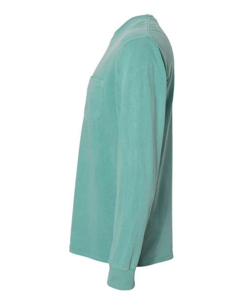 Garment-Dyed Heavyweight Long Sleeve Pocket T-Shirt - Image 88