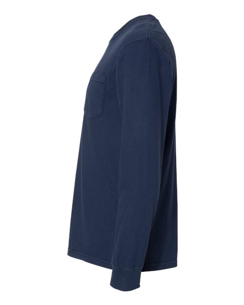 Garment-Dyed Heavyweight Long Sleeve Pocket T-Shirt - Image 94