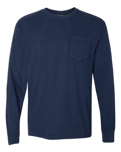 Garment-Dyed Heavyweight Long Sleeve Pocket T-Shirt - Image 30