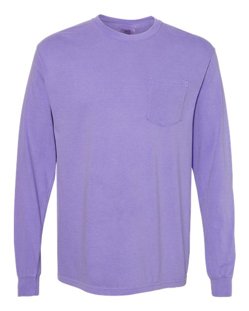 Garment-Dyed Heavyweight Long Sleeve Pocket T-Shirt - Image 31