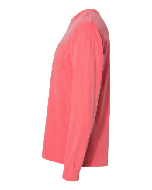 Garment-Dyed Heavyweight Long Sleeve Pocket T-Shirt - Image 98