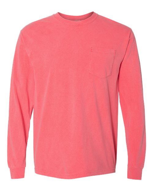 Garment-Dyed Heavyweight Long Sleeve Pocket T-Shirt - Image 32