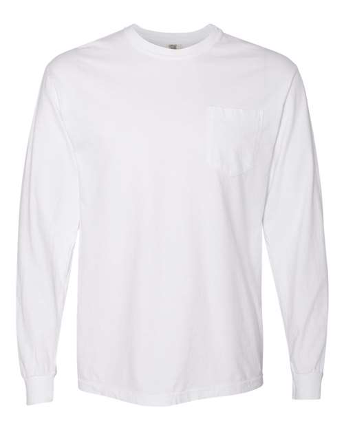 Garment-Dyed Heavyweight Long Sleeve Pocket T-Shirt - Image 33