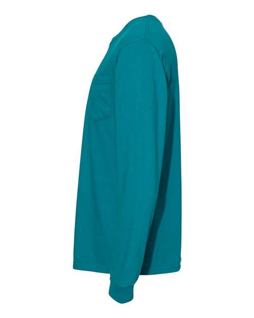 Garment-Dyed Heavyweight Long Sleeve Pocket T-Shirt - Image 92