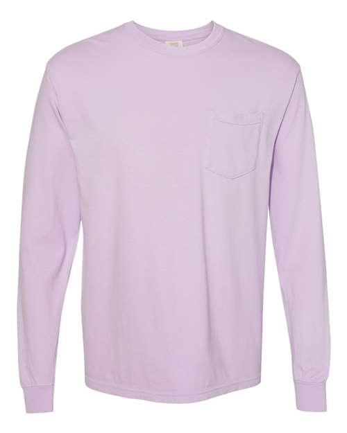 Garment-Dyed Heavyweight Long Sleeve Pocket T-Shirt - Image 24
