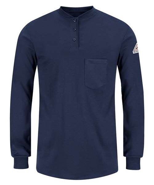 Women's Long Sleeve Tagless Henley Shirt